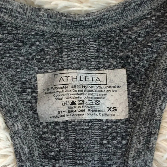Athleta Gray Fast Track Racerback Tank XS - Picture 6 of 7